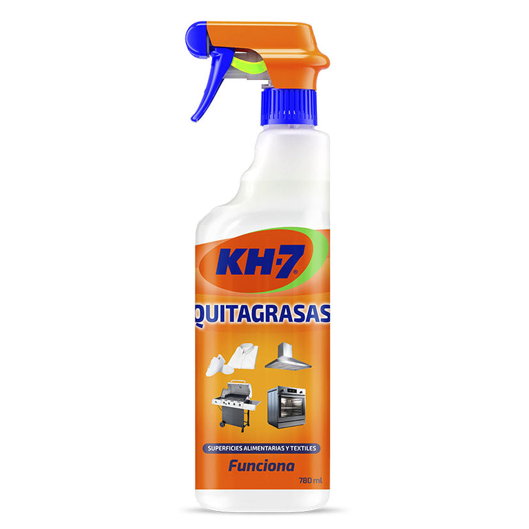 Botella con pulverizador de 780 ml de KH-7 Quitagrasas para cocina, textiles y barbacoas