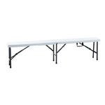 Banco plegable alargado de 180 cm para camping o eventos exteriores