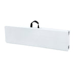 Silla plegable de resina blanca con estructura metálica negra serie TAY