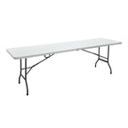 Mesa plegable extra larga TAY de 240 cm ideal para banquetes y reuniones familiares.