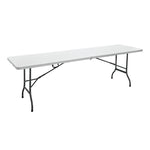 Mesa plegable extra larga TAY de 240 cm ideal para banquetes y reuniones familiares.