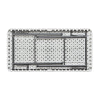 Silla plegable de resina blanca con estructura metálica negra serie TAY