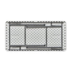 Silla plegable de resina blanca con estructura metálica negra serie TAY