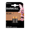 Blíster de 2 pilas alcalinas Duracell N LR1 E90 de 1.5V para dispositivos de seguridad.
