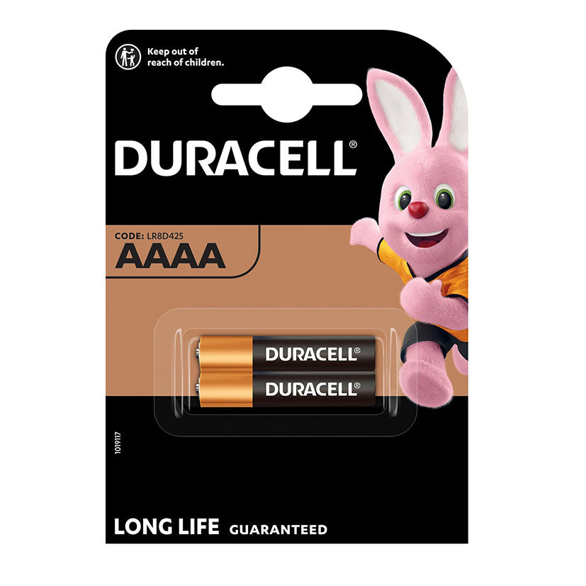 Blíster de pilas alcalinas Duracell AAAA LR8D425 de 1.5V con tecnología de larga duración garantizada