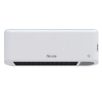 Calefactor cerámico split Fâcula Halcón blanco con pantalla digital LED y rejilla de salida de aire inferior.