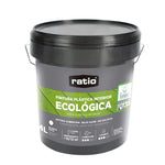 Envase de 4L de pintura ecológica RATIO para interiores acabado mate profundo y bajo olor