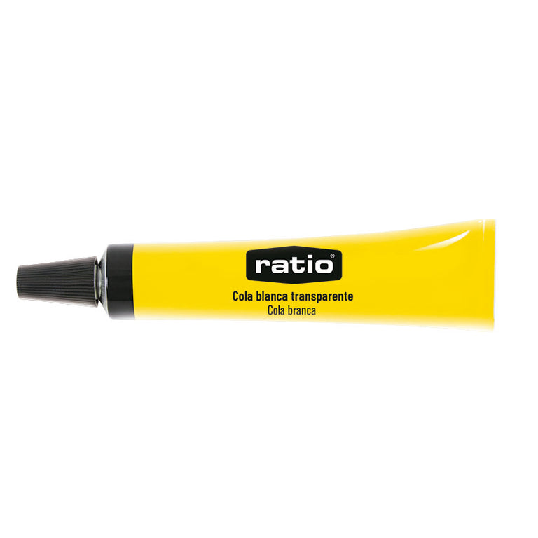 Tubo de cola blanca rápida RATIO 20g transparente para madera y manualidades