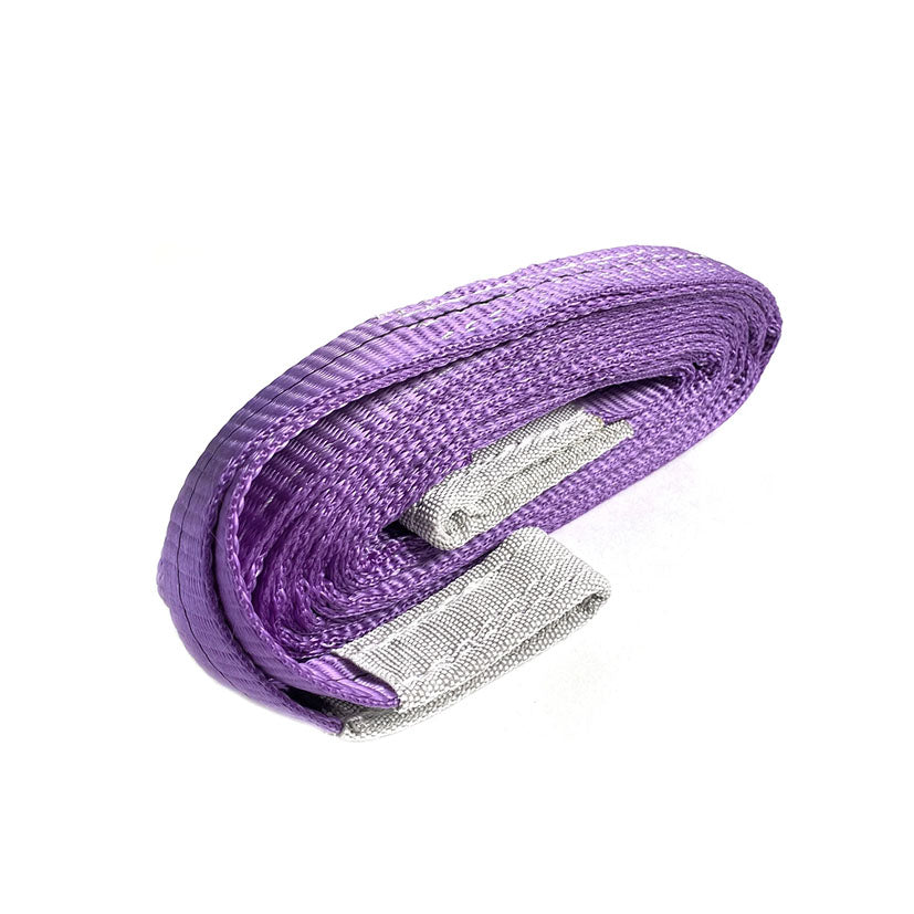Eslinga de elevación violeta RATIO de doble banda enrollada con extremos reforzados