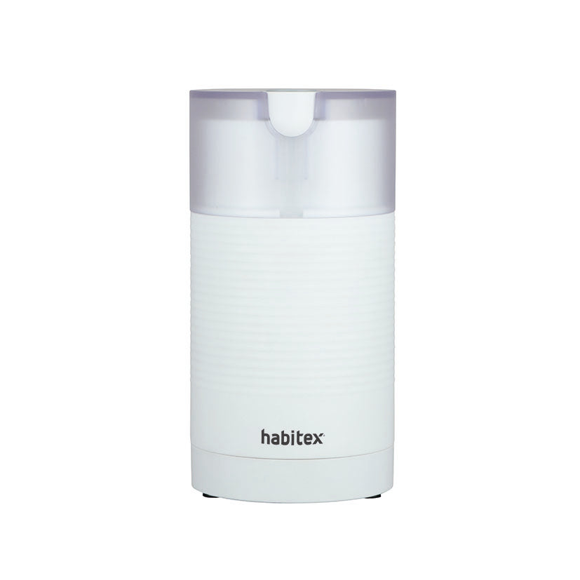 Molinillo de café eléctrico Habitex CC4901N color blanco con tapa transparente