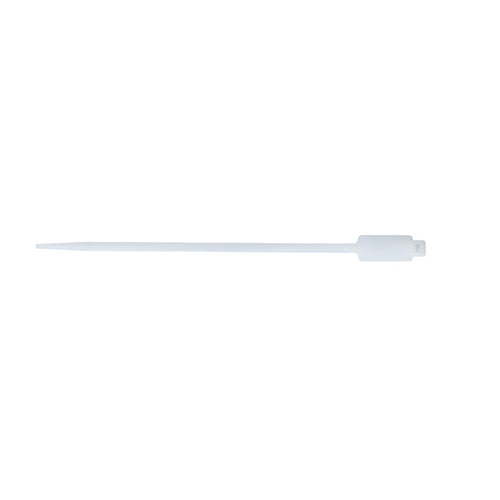 Brida de nylon blanca con lengüeta para identificación de cables