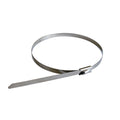 Brida de acero inoxidable RATIO con sistema de cierre autobloqueante para uso industrial y profesional.