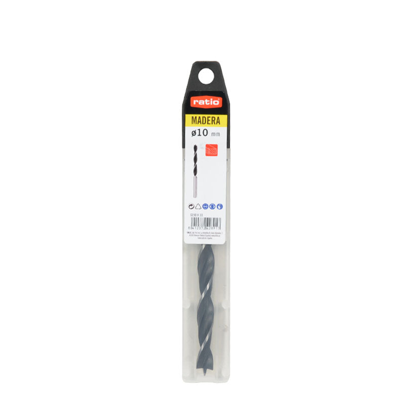 Blíster individual de broca para madera RATIO de 10 mm de diámetro para uso profesional