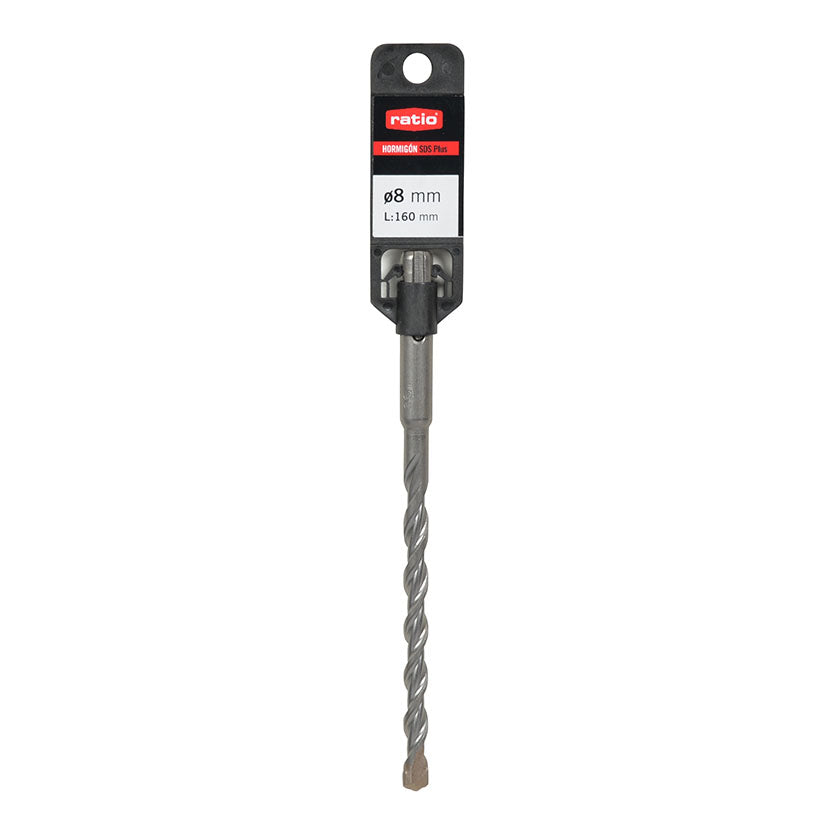 Broca para piedra y granito SDS-Plus RATIO de 8mm de diámetro y 160mm de longitud