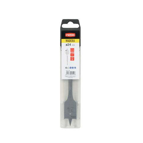 Empaque individual de broca barrena RATIO de 24 mm para maderas blandas.