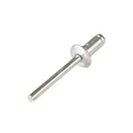 Remache de aluminio con cabeza ancha y vástago de acero para fijación mecánica