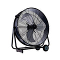 Ventilador industrial de suelo Habitex VIS-500 negro con ruedas y aspas de aluminio de 60 cm