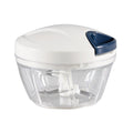 Picadora manual HABITEX Easy y Fast con recipiente transparente y sistema de 3 cuchillas de acero inoxidable.