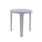 Mesa infantil blanca redonda Garden Life de resina resistente para exterior