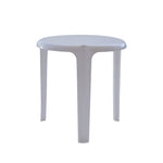 Mesa infantil blanca redonda Garden Life de resina resistente para exterior