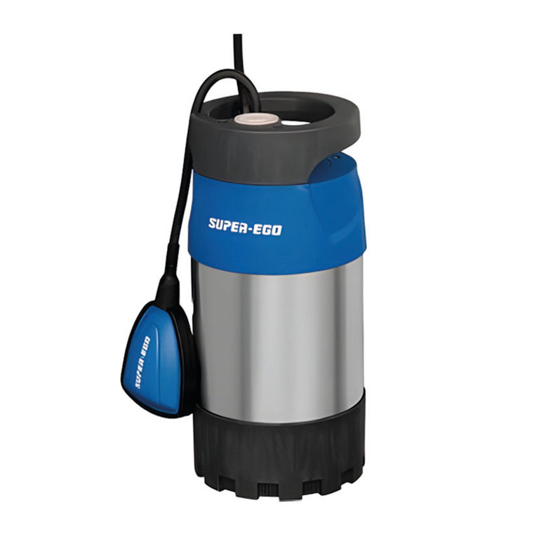 Bomba sumergible SUPEREGO BLS-55 de acero inoxidable para aguas limpias con interruptor de boya automático.