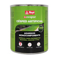 Bote de adhesivo monocomponente RAYT Novopur de 1kg para césped artificial, color verde y sin disolventes.