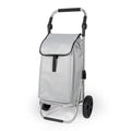 Carro de compra plegable HABITEX AL-003 gris con chasis de aluminio y ruedas grandes de 21 cm