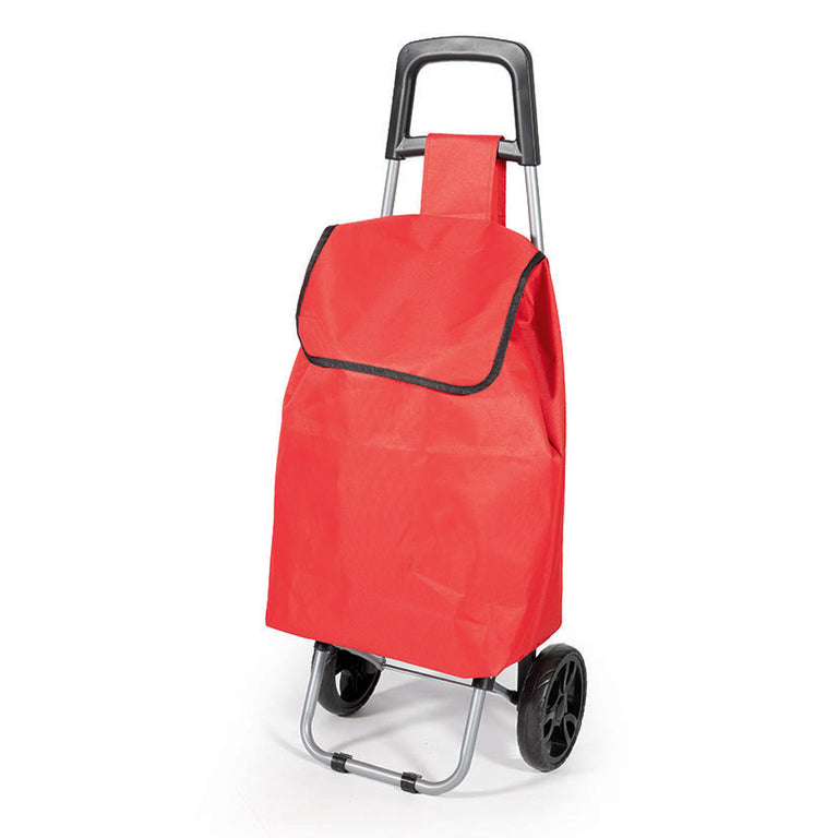 Carro de compra plegable HABITEX AC-009 rojo con chasis de acero y bolsa de 40 litros