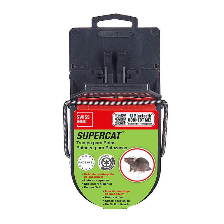 Trampa para ratas SwissInno SuperCat con cebo de mantequilla de cacahuete no tóxico