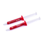 Detalle de las dos jeringas de cebo natural Swissinno SC01 para control de roedores.