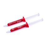 Detalle de las dos jeringas de cebo natural Swissinno SC01 para control de roedores.