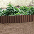 Bordura de Jardín Flexible Faura Marrón 15cm x 9m PE