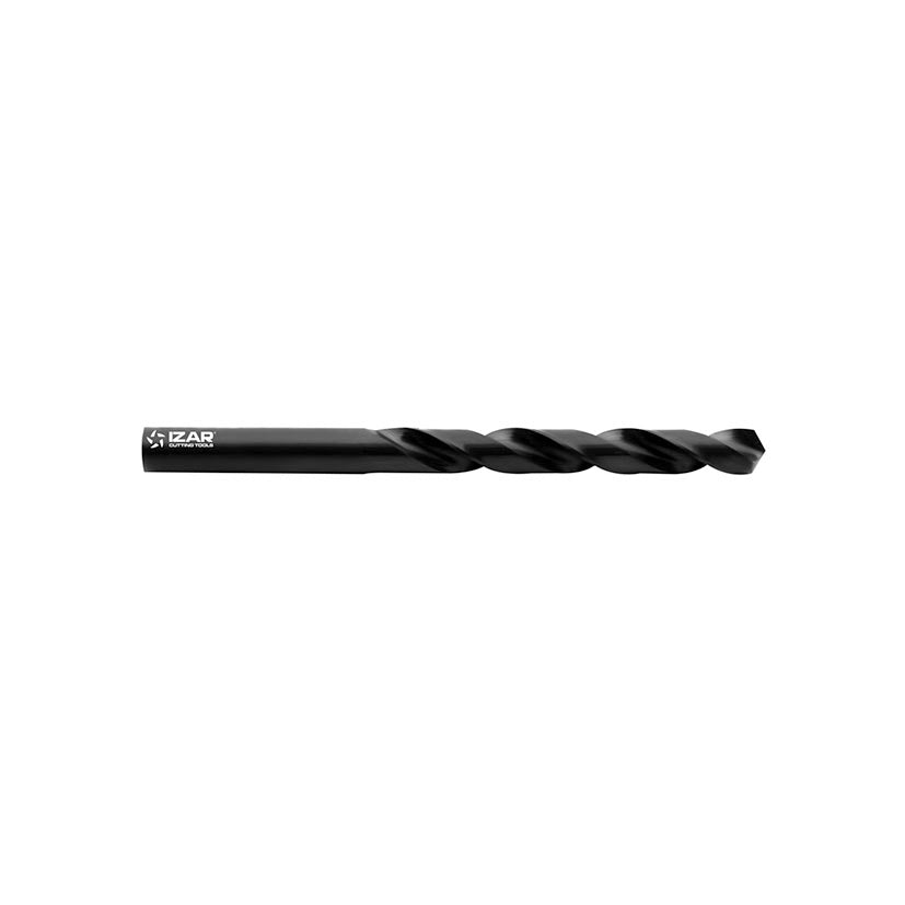 Broca helicoidal IZAR 1001 de acero rápido HSS negro con punta rectificada para metal.