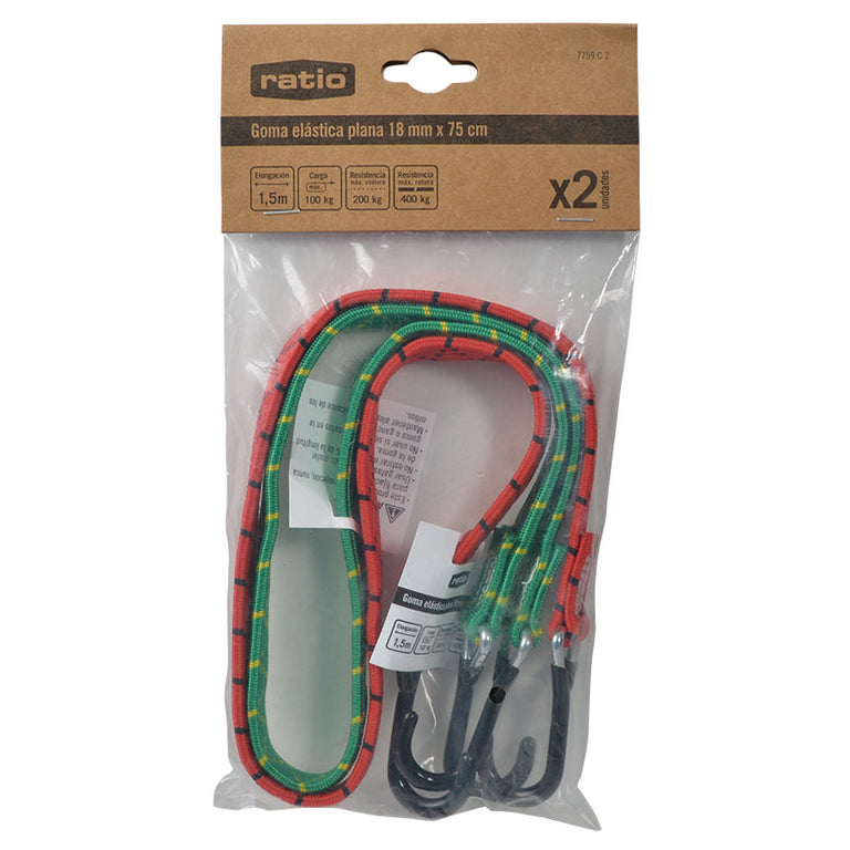 Pack 2 Pulpos Elásticos Planos RATIO 18mm