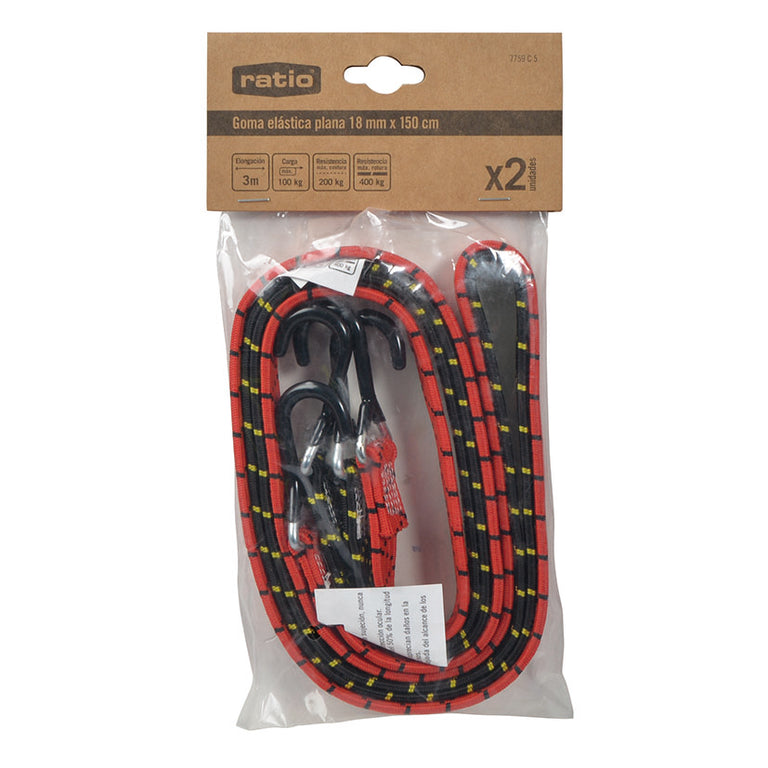 Pack 2 Pulpos Elásticos Planos RATIO 18mm