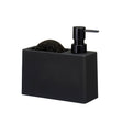 Dosificador Jabón Cocina con Portaesponjas Negro
