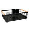 Escurreplatos Serie Black con Asas de Madera