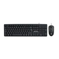 Pack de teclado español de 105 teclas y ratón óptico 3D con cable USB UNICO en color negro