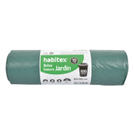Rollo de bolsas de basura HABITEX para jardín de 100 litros color verde de alta resistencia