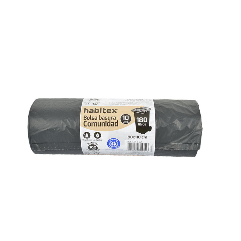 Bolsa de basura Habitex Comunidad 180 litros 90x110 cm para contenedores industriales grandes
