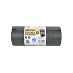 Bolsa de basura Habitex Comunidad 240 litros 115x150 cm rollo de 10 unidades negro extra resistente