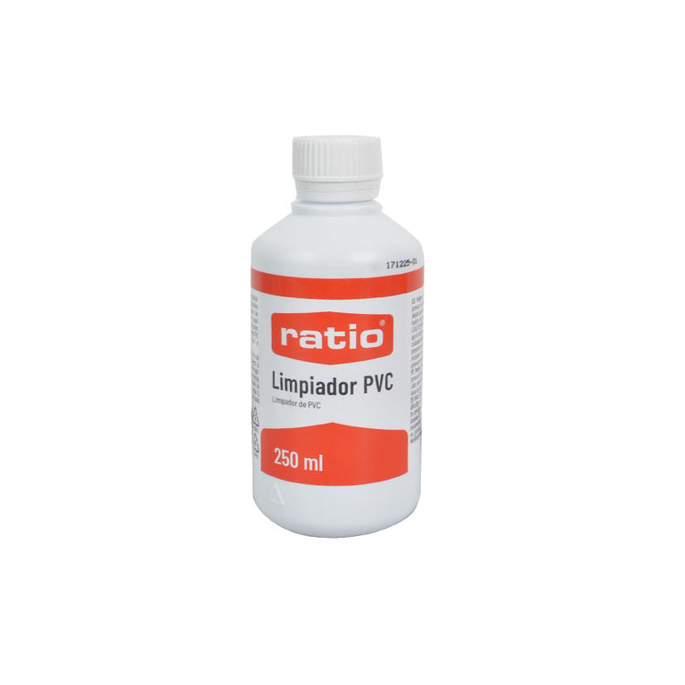 Bote de Limpiador PVC RATIO de 250 ml para preparación de tuberías y accesorios de fontanería