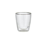 Vaso térmico de borosilicato doble pared diseño estriado 250 ml set de 2 unidades