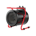 Calefactor industrial portátil RATIO PRO E1781 negro con estructura roja y termostato regulable