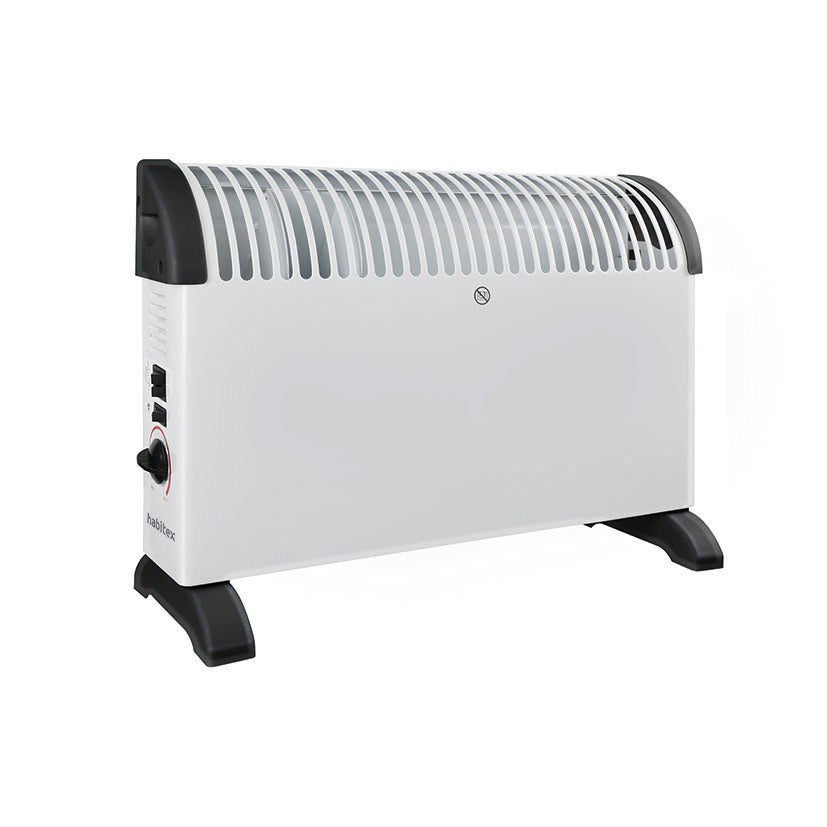 Convector turbo blanco HABITEX E3541 de 2000W con termostato y mandos laterales