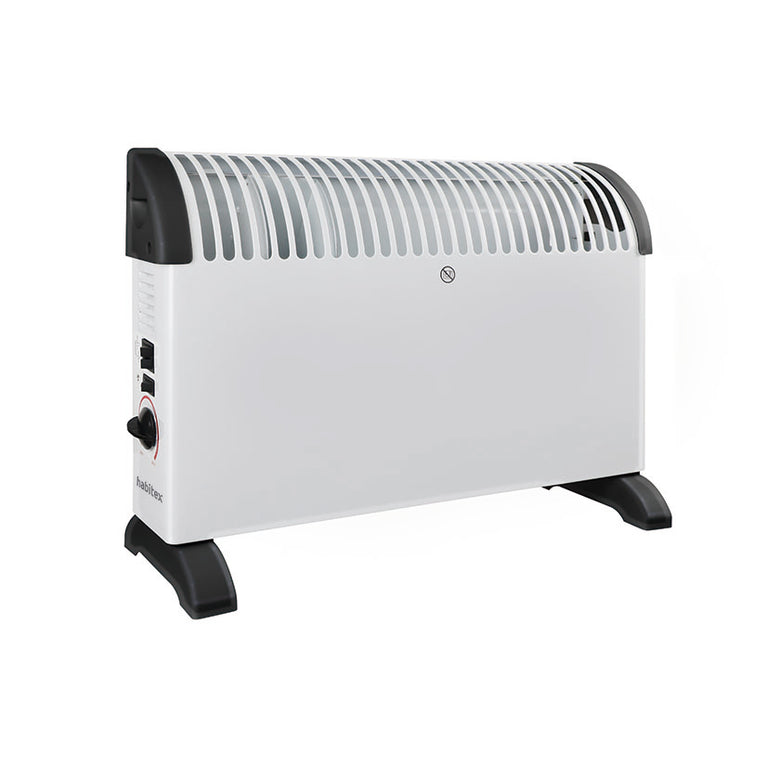 Convector turbo blanco HABITEX E3541 de 2000W con termostato y mandos laterales