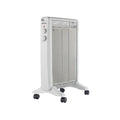 Radiador de mica blanco HABITEX E5702 con ruedas y controles laterales de potencia y termostato