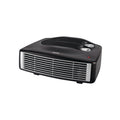 Calefactor horizontal Habitex E732 color negro con rejilla frontal plateada y mandos de control superiores