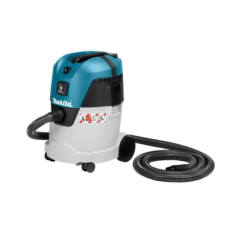 Aspirador industrial Makita VC2512L para seco y húmedo con manguera flexible y depósito de 25 litros