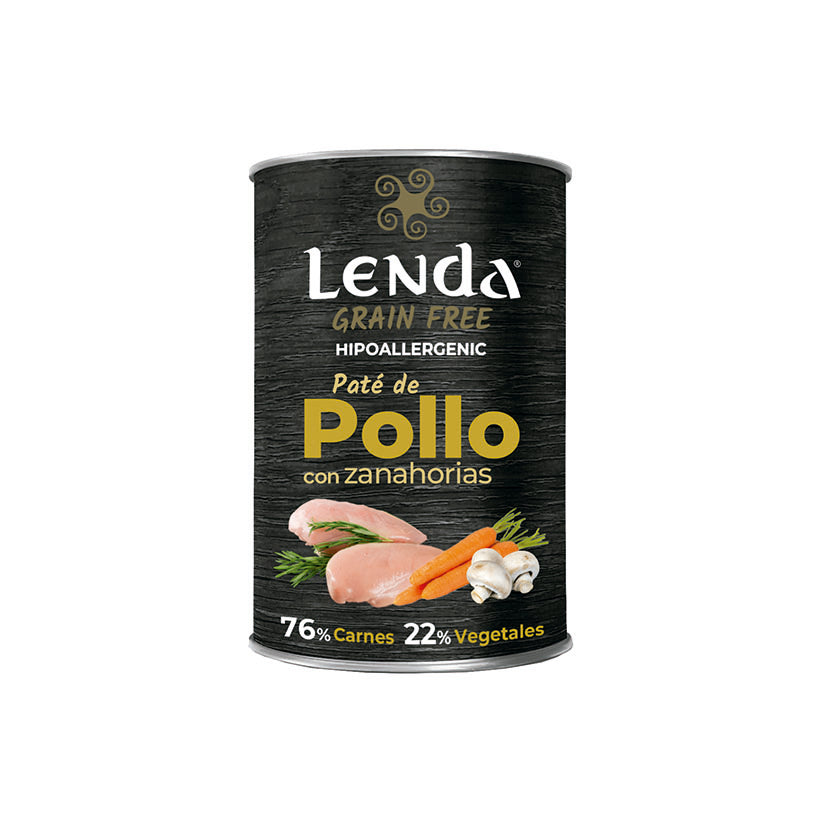 Alimento para perros Lenda Grain Free paté de pollo con zanahorias